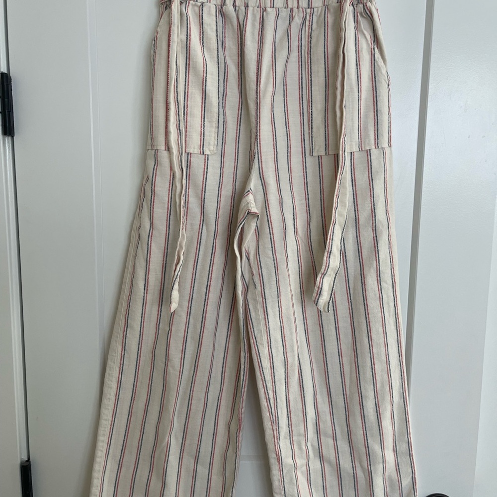Women’s Copper Key striped wide leg cropped pants size small